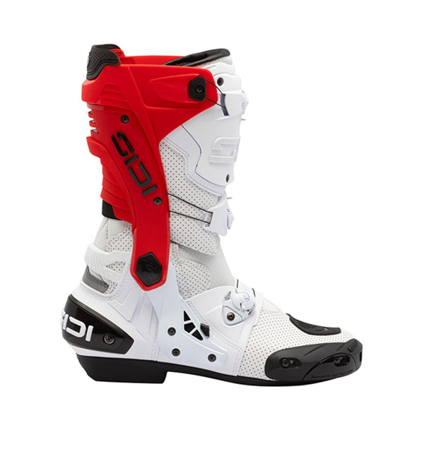 Sidi Rex Air Motorcycle Boots White Red – Ventilated High Performance Race Boots