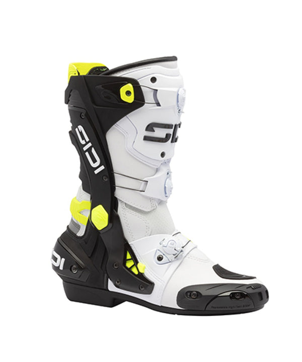 Sidi Rex Motorcycle Boots White Black Yellow – High Performance Race Boots