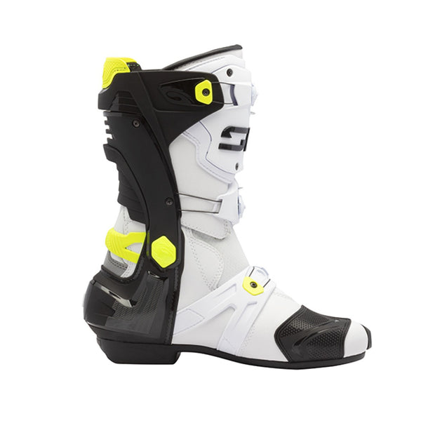 Sidi Rex Motorcycle Boots White Black Yellow – High Performance Race Boots