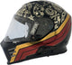 Simpson Venom Tattoo Integraalhelm Street Sport Motorhelm Zwart Goud Rood